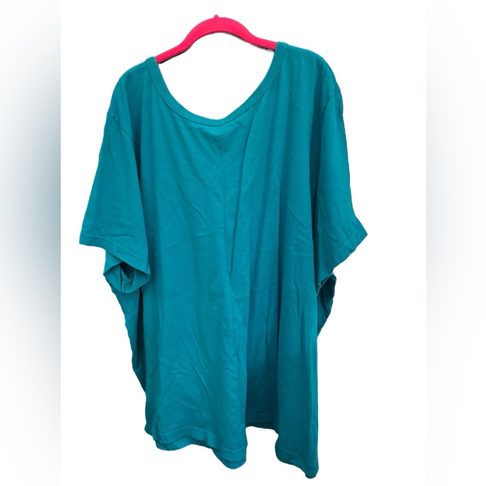Woman Within Dark Blue-Green T Shirt Size 6X (42/44) - Picture 3 of 6